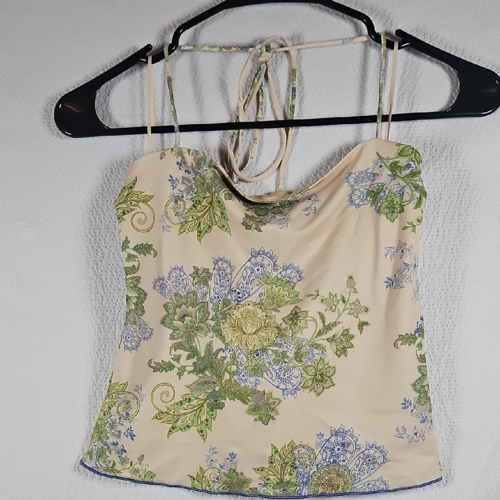 Edikted Garden Party Printed Halter Top, Women's Size Medium